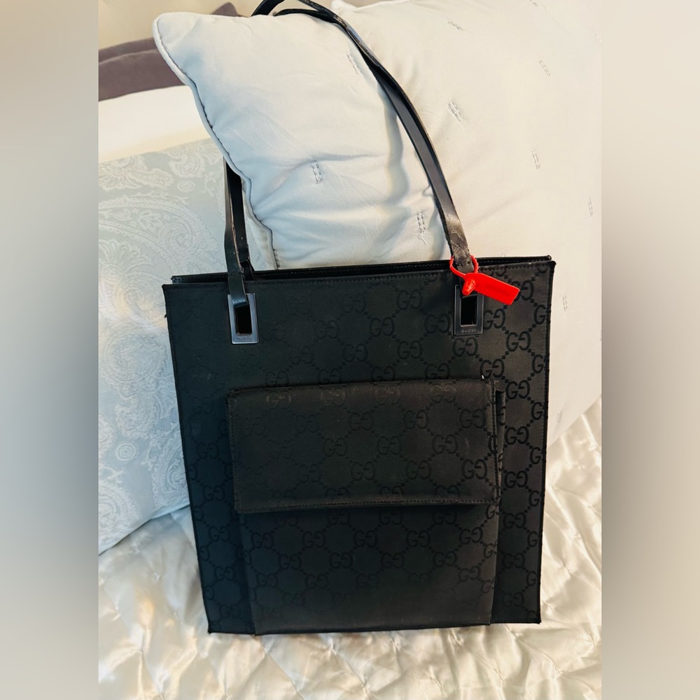 Gucci Black Monogram Tote - Picture 10 of 15